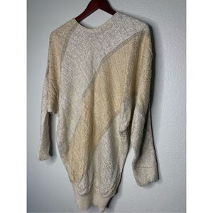 Zonda Nellis Women's Vintage Cream Knitted Long-Sleeve Sweater Size S